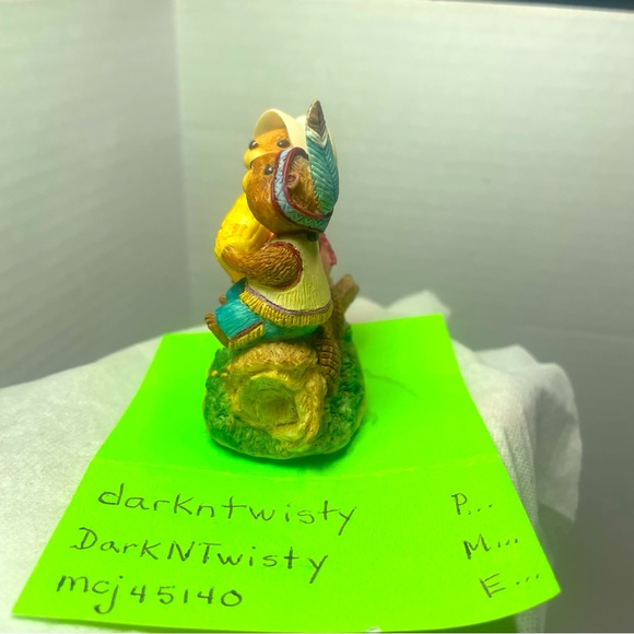 Vintage 1992 Hallmark Tender Touches Sweet Sharing Thanksgiving Beavers Figurine - Picture 4 of 8